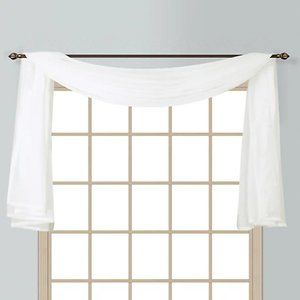 Bed Bath Beyond United Curtain Batiste Semi-Sheer Window Scarf